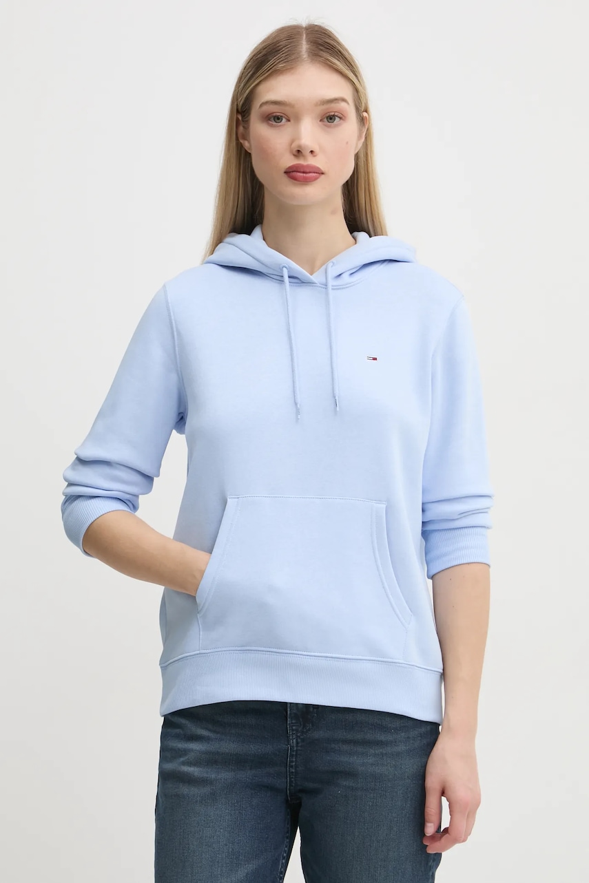 Tommy Jeans bluză cu glugă, uni, DW0DW19958
