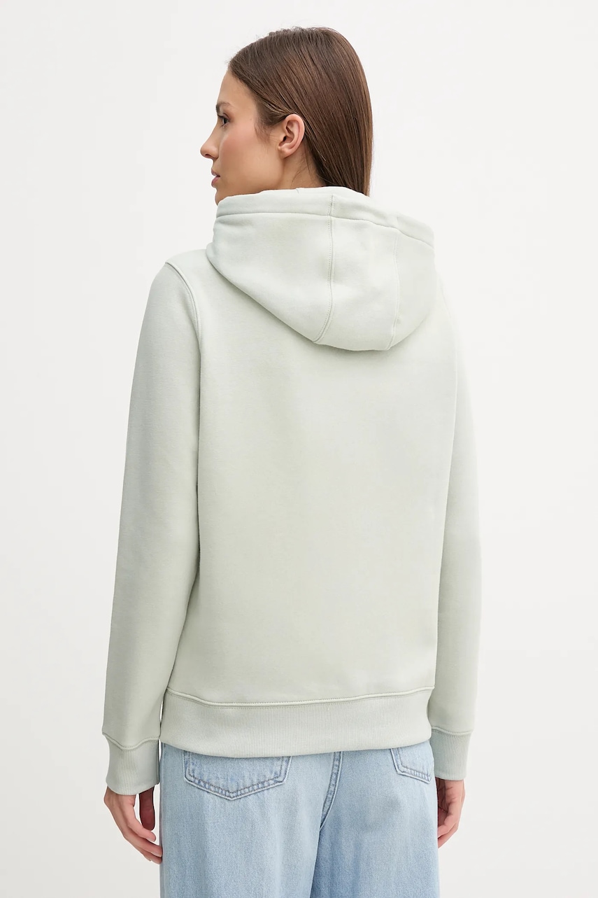 Кофта Tommy Jeans цвет зелёный с капюшоном однотонная DW0DW19958 Кофта Tommy Jeans цвет зелёный с капюшоном однотонная DW0DW19958