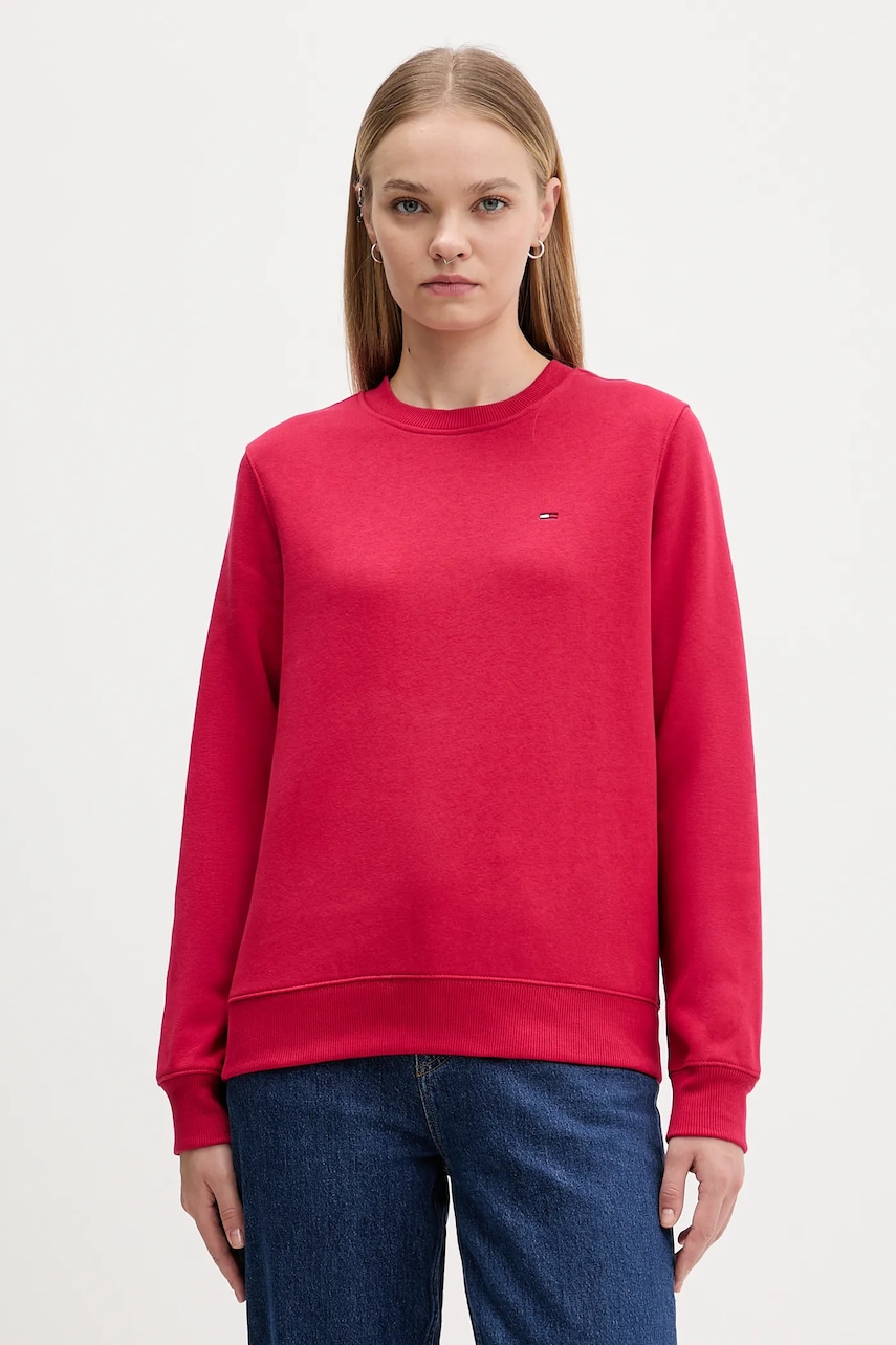 Tommy Jeans bluză culoarea turcoaz, uni, DW0DW19959