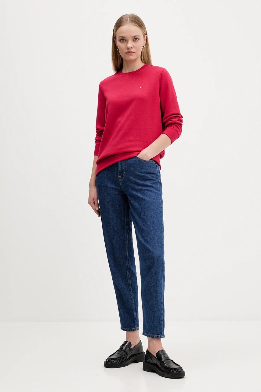 Кофта Tommy Jeans цвет бирюзовый однотонная DW0DW19959