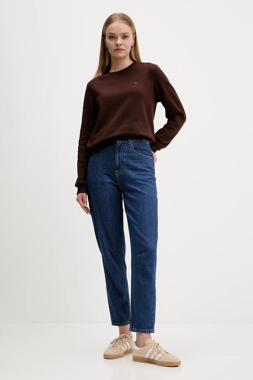 Кофта Tommy Jeans цвет бирюзовый однотонная DW0DW19959