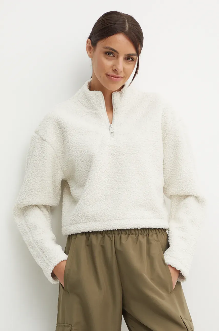 Кофта Calvin Klein Performance женская цвет бежевый однотонная 00GWF4W307 Кофта Calvin Klein Performance женская цвет бежевый однотонная 00GWF4W307