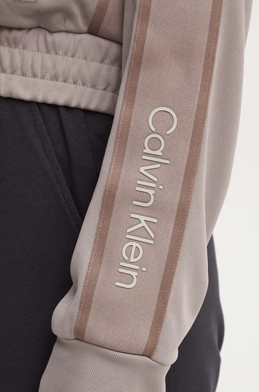 Тренувальна кофта Calvin Klein Performance колір сірий з принтом 00GWF4J402 