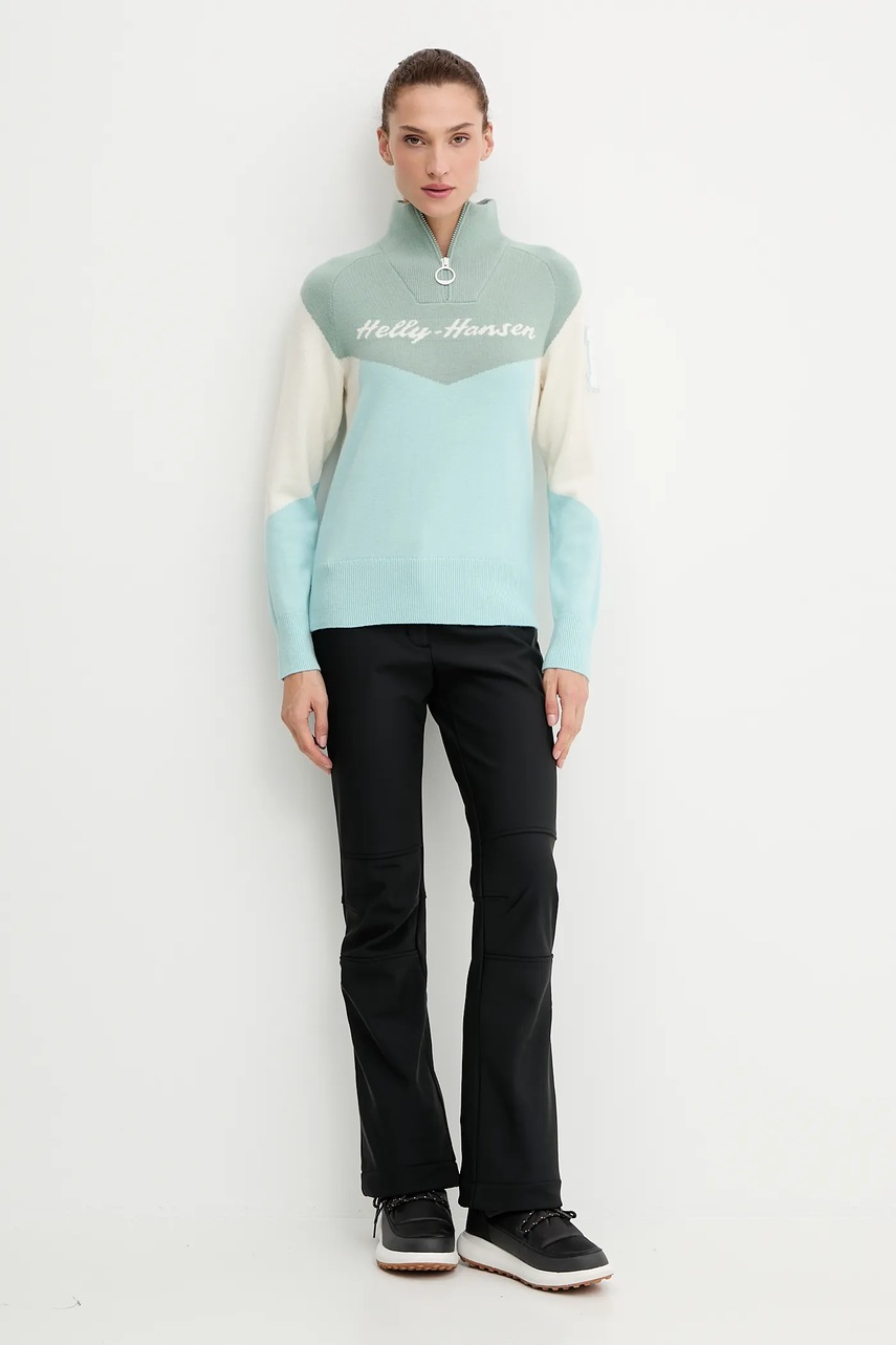 Свитер Helly Hansen Apres цвет синий тёплый с гольфом 66029