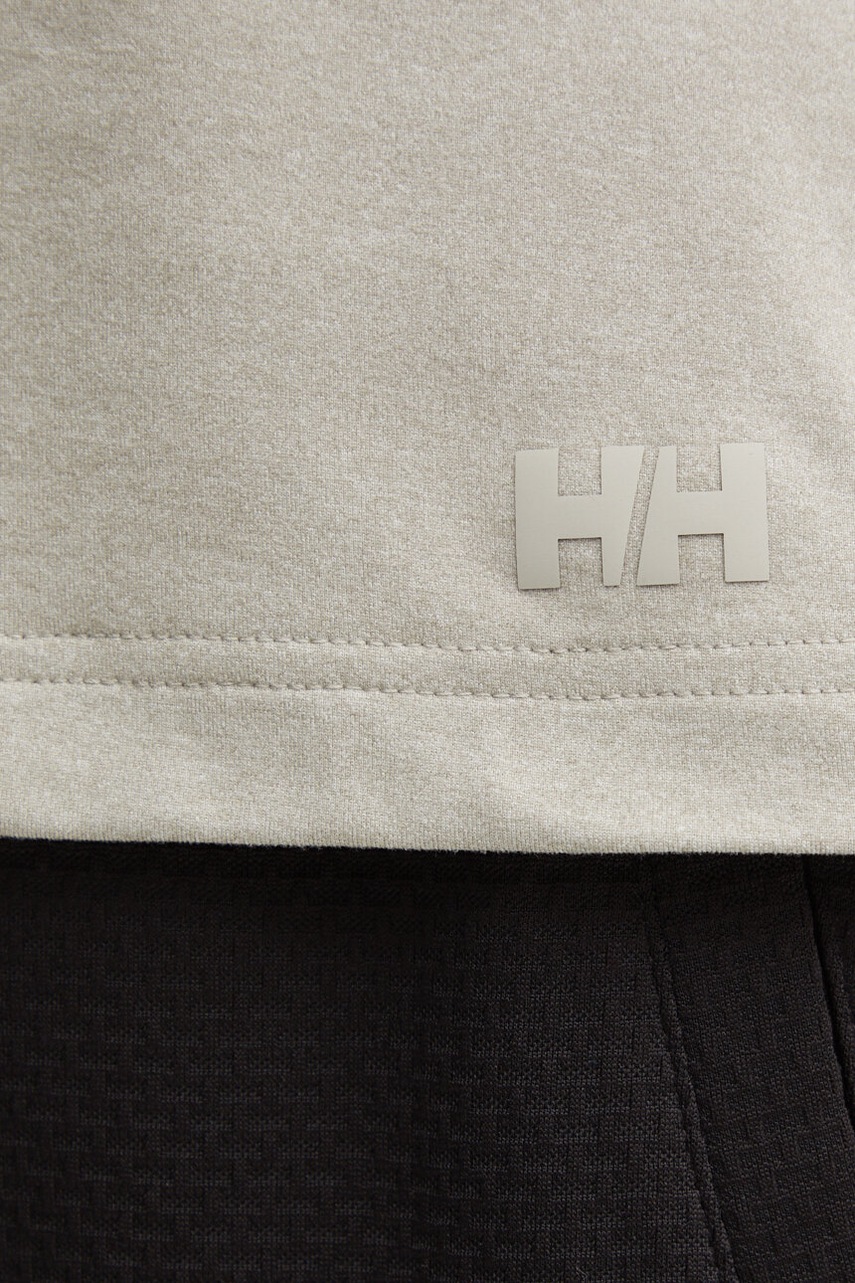 Μπλούζα Helly Hansen VERGLAS LIGHT χρώμα: μπεζ, με κουκούλα, 62964 φωτογραφία