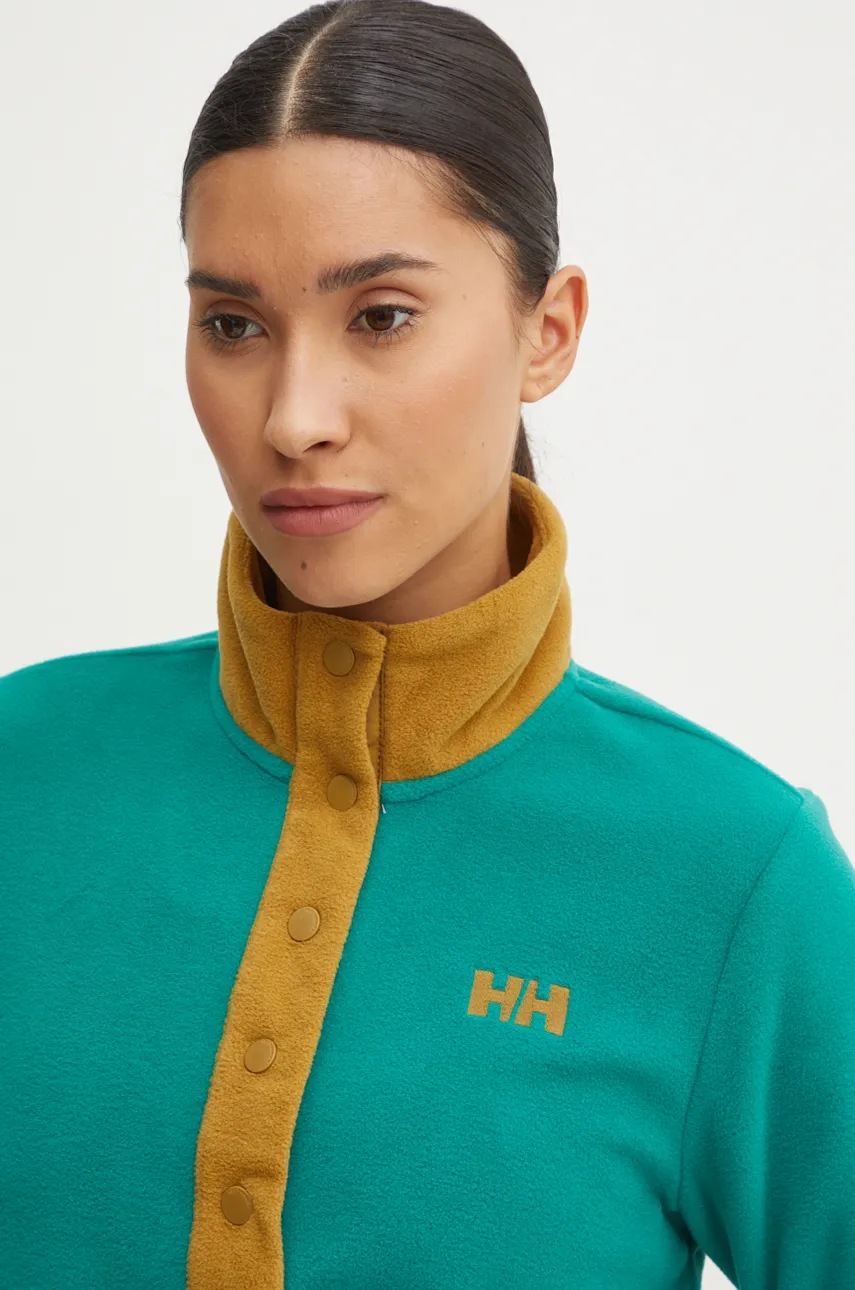 Αθλητική μπλούζα Helly Hansen Daybreaker Snap χρώμα: πράσινο, 49535 φωτογραφία