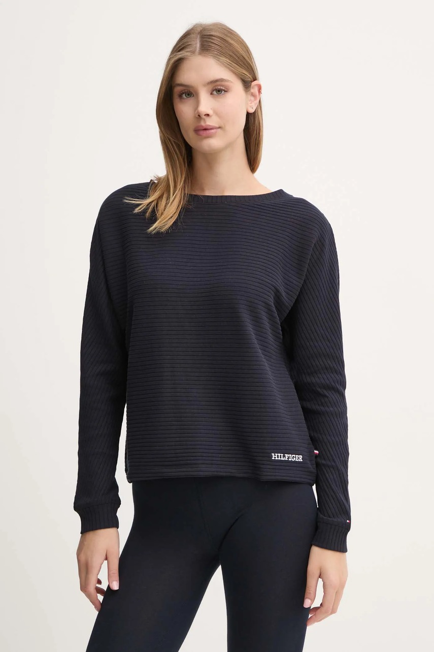 

Суичър Tommy Hilfiger в тъмносиньо с изчистен дизайн UW0UW05583, Тъмносин