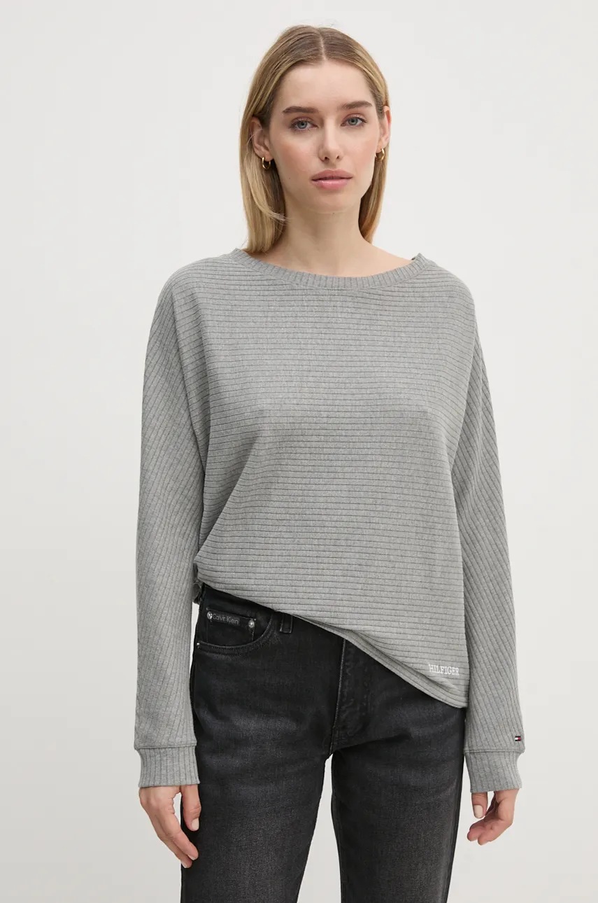

Суичър Tommy Hilfiger в сиво с изчистен дизайн UW0UW05583, Сив