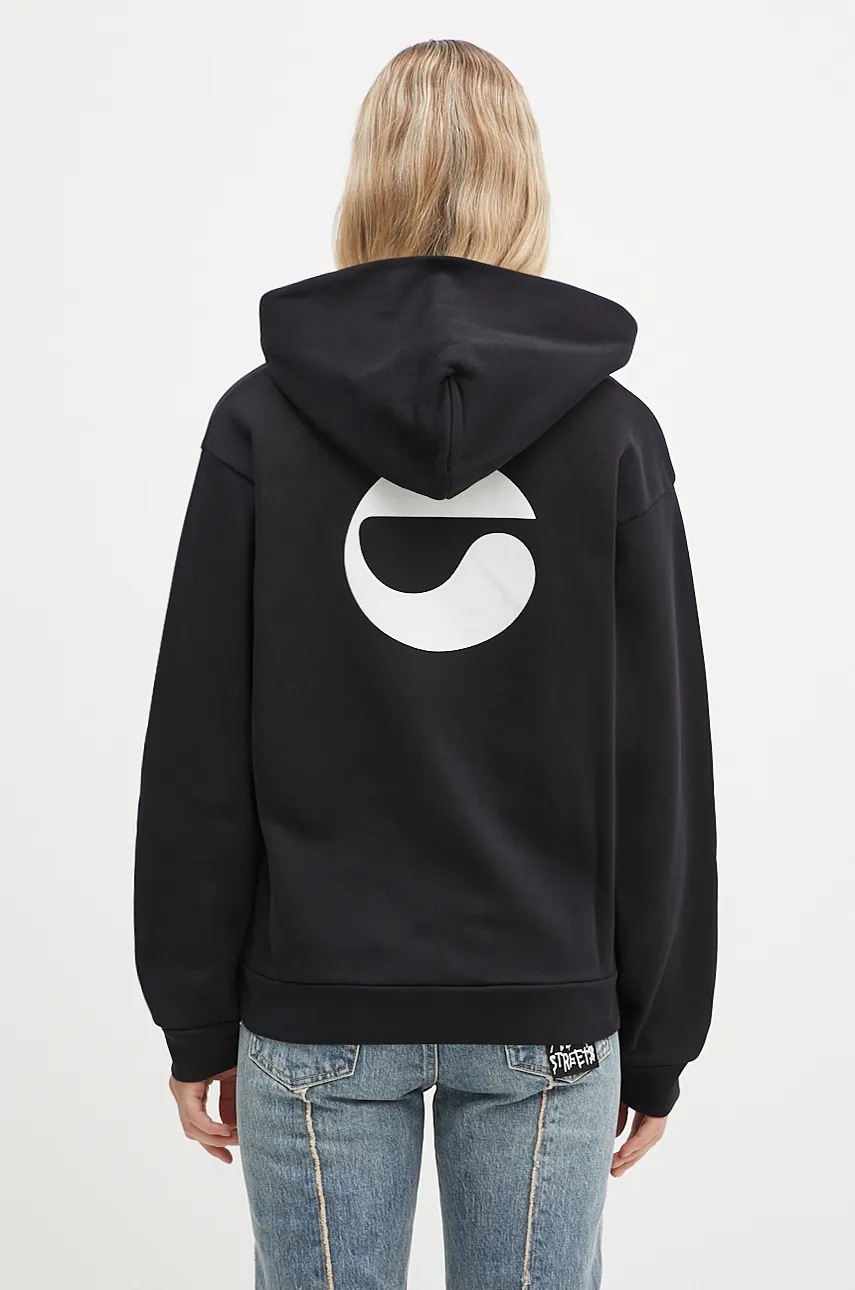 Coperni felső Logo Hoodie fekete, női, nyomott mintás, kapucnis, COPJS15523 termék 2. képe