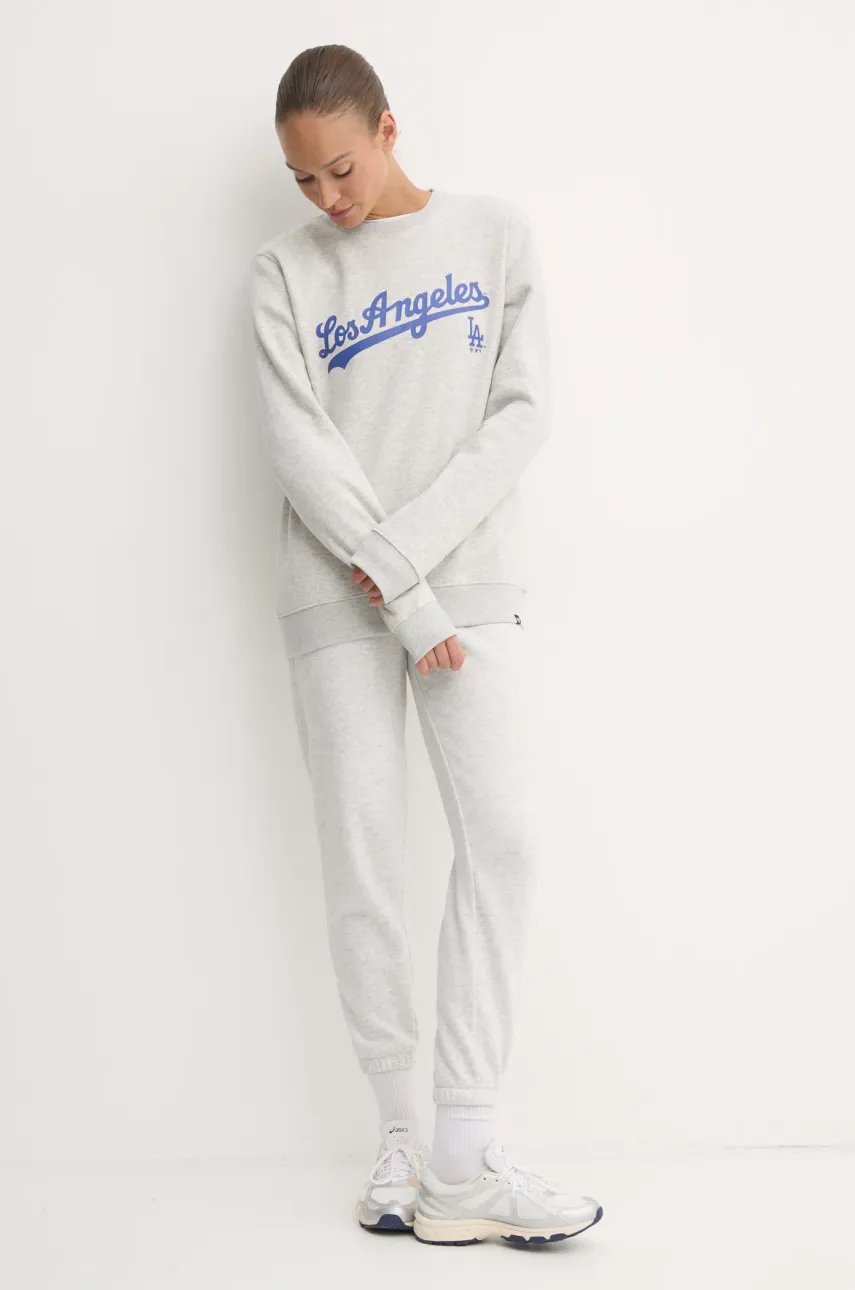 Кофта 47 brand MLB Los Angeles Dodgers женская цвет серый с принтом BB012PEMIBC630059CK Кофта 47 brand MLB Los Angeles Dodgers женская цвет серый с принтом BB012PEMIBC630059CK