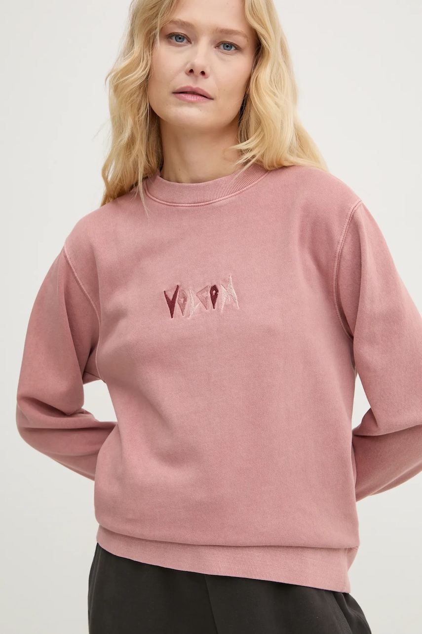Volcom bluza femei, culoarea portocaliu, cu imprimeu, B4632402 Volcom bluza femei, culoarea portocaliu, cu imprimeu, B4632402