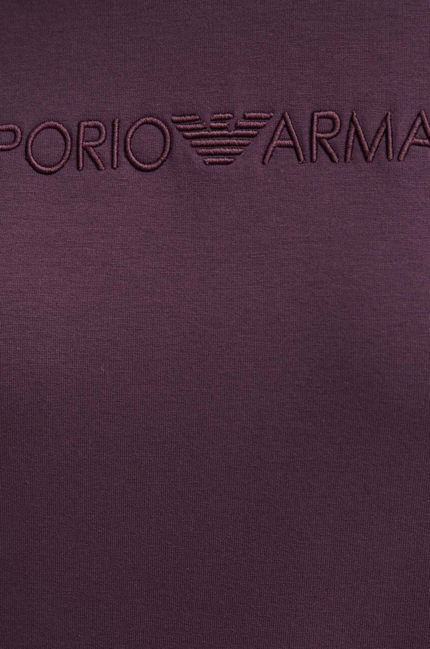 Dukserica Emporio Armani Underwear Za žene, Boja: Bordo, S Aplikacijom, 164890 4F264