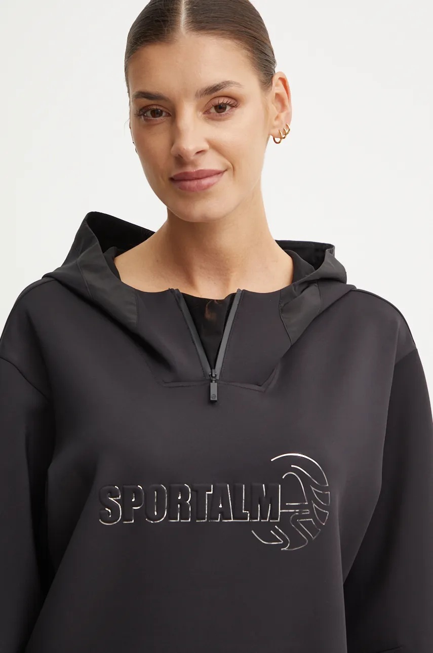 Μπλούζα Sportalm χρώμα: μαύρο, με κουκούλα, 1854009665 φωτογραφία