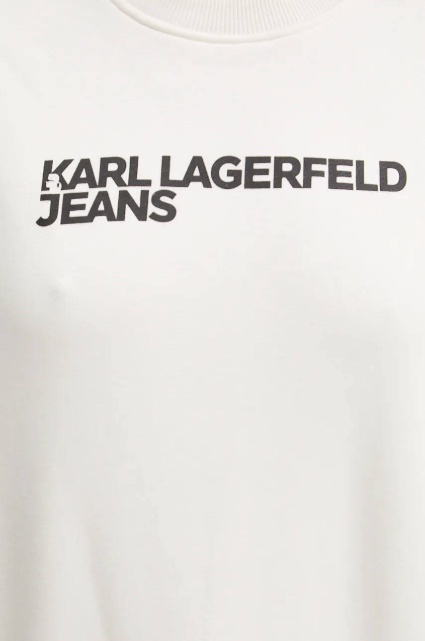 Dukserica Karl Lagerfeld Jeans za žene, boja: bijela, s tiskom, 246J1809