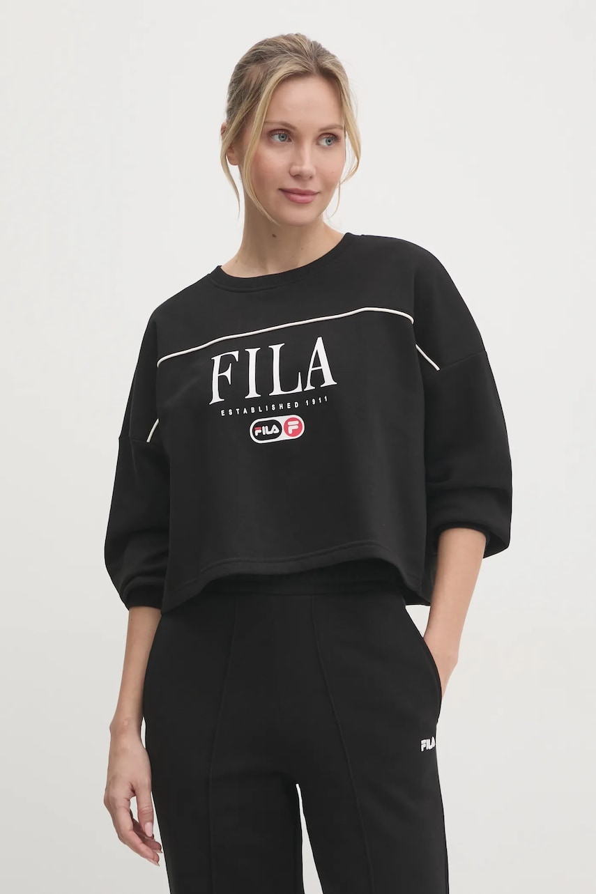 Fila bluza Lewistown femei, culoarea negru, cu imprimeu, FAW0912 Fila bluza Lewistown femei, culoarea negru, cu imprimeu, FAW0912