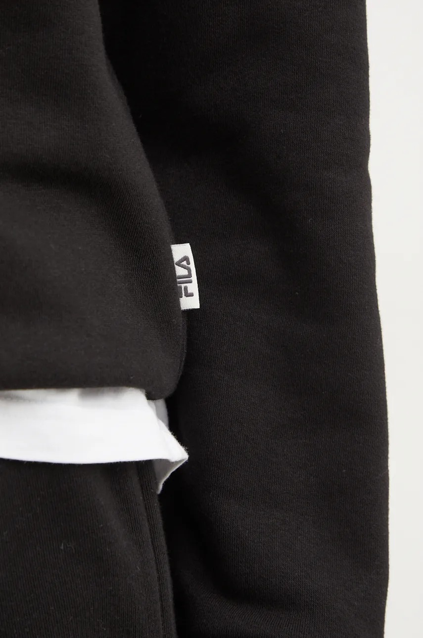 Μπλούζα Fila Lorca χρώμα: μαύρο, με κουκούλα, FAW0915 φωτογραφία