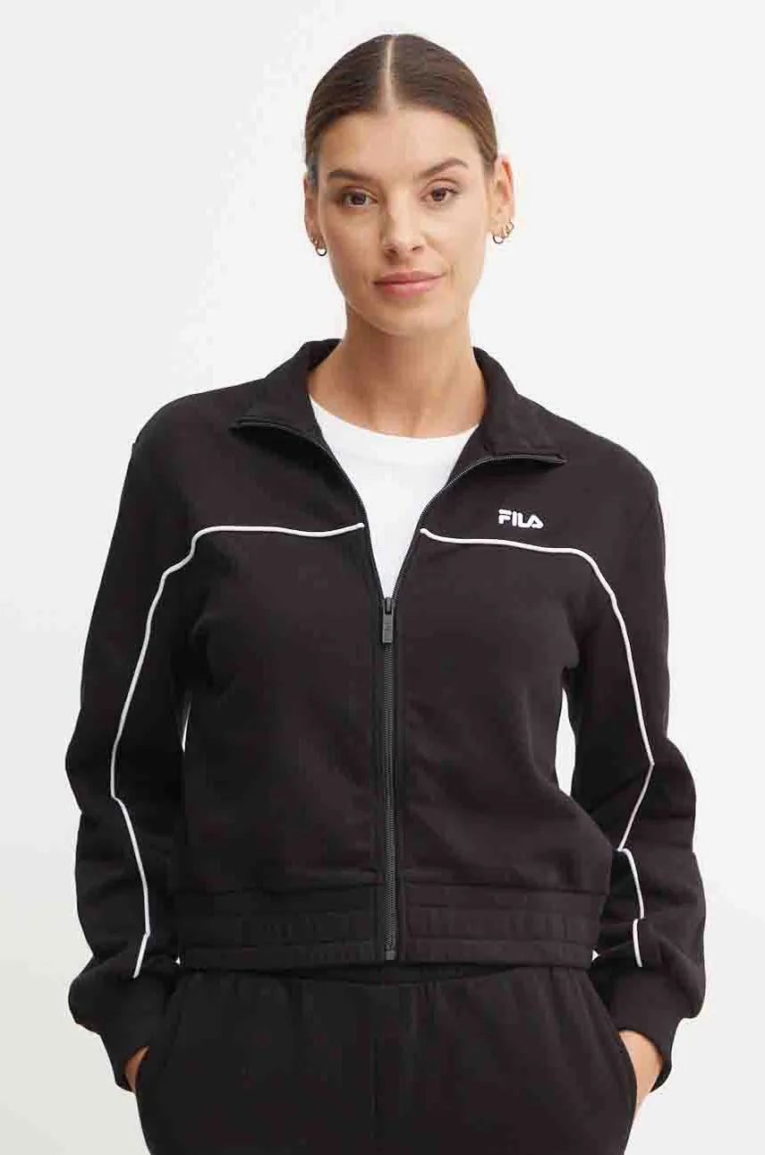 Fila bluza Lauka femei, culoarea negru, neted, FAW0909