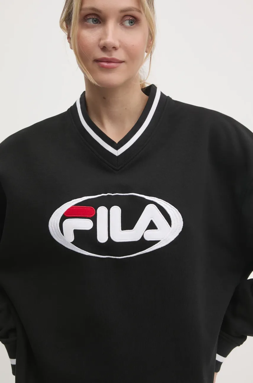 Кофта Fila Langerma женская цвет чёрный с аппликацией FAW0894 Кофта Fila Langerma женская цвет чёрный с аппликацией FAW0894