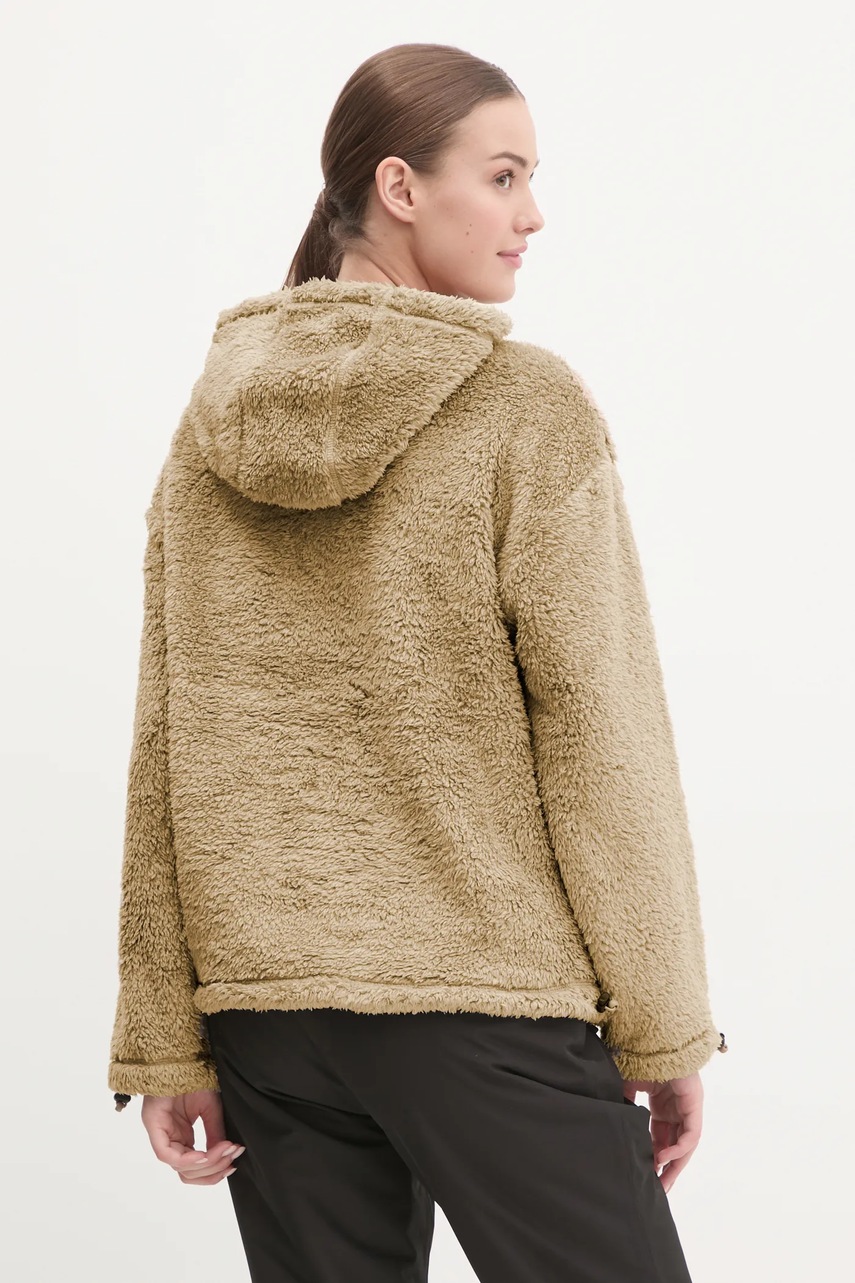 Αθλητική μπλούζα Burton Lemma χρώμα: μπεζ, με κουκούλα, 238431 φωτογραφία