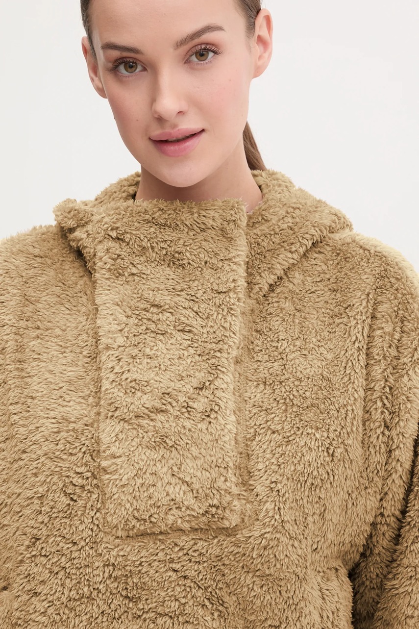 Αθλητική μπλούζα Burton Lemma χρώμα: μπεζ, με κουκούλα, 238431 φωτογραφία