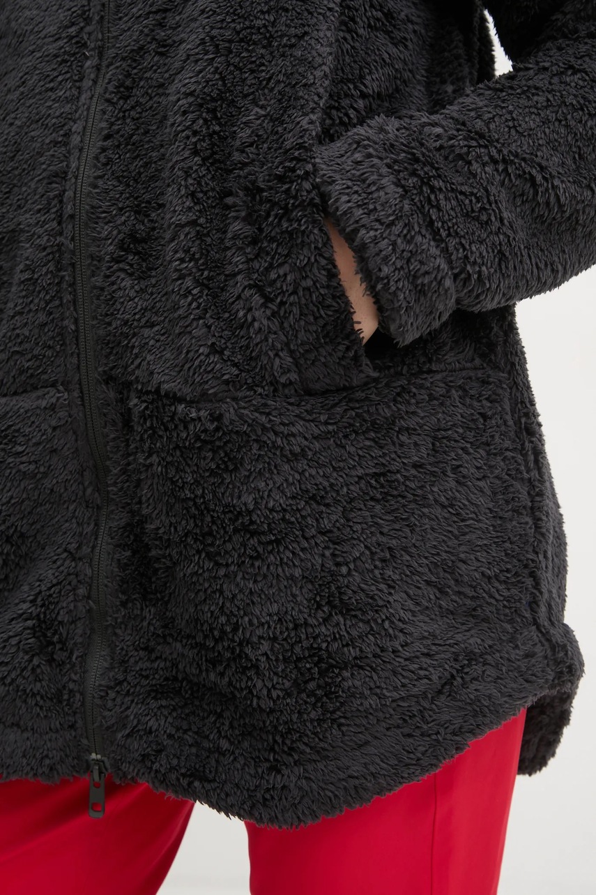 Спортивна кофта Burton Minxy Hi-Loft колір чорний з капюшоном однотонна 238441 