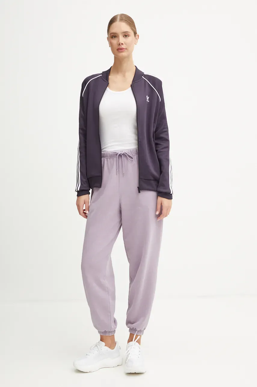 Кофта adidas Originals женская цвет фиолетовый однотонная IY2167 Кофта adidas Originals женская цвет фиолетовый однотонная IY2167