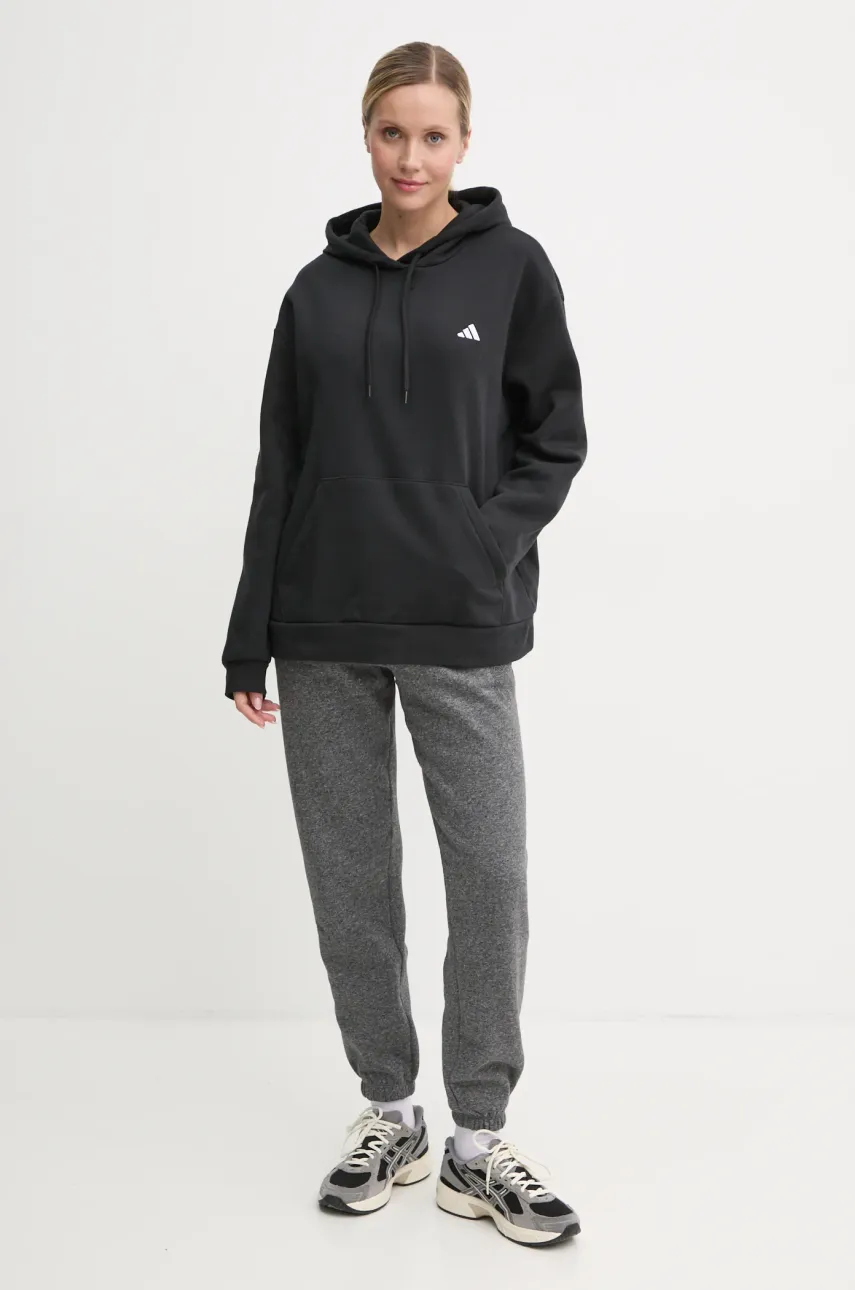 Кофта adidas Essentials женская цвет чёрный с капюшоном однотонная IW0220 Кофта adidas Essentials женская цвет чёрный с капюшоном однотонная IW0220