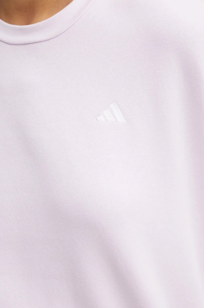 Кофта adidas Essentials жіноча колір фіолетовий однотонна JF8827 