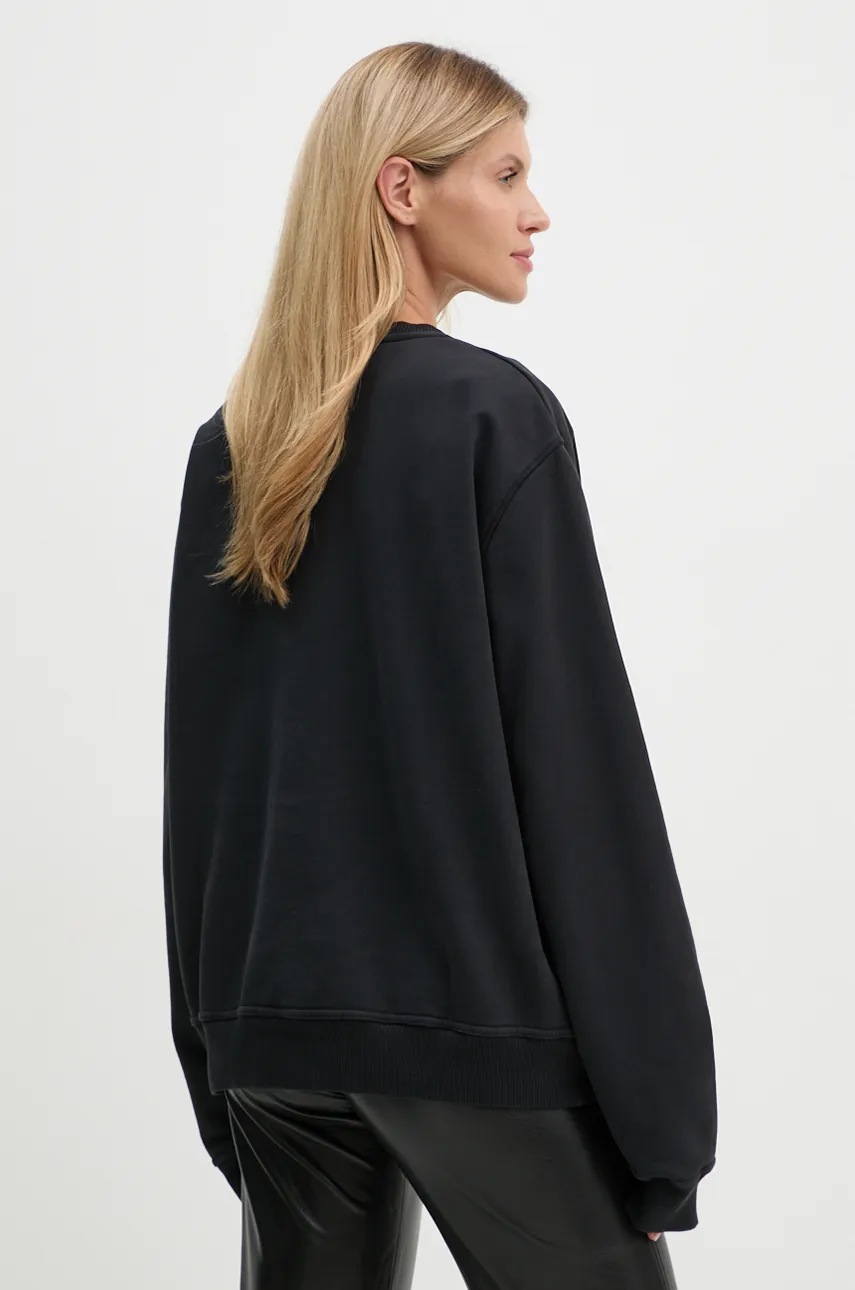 Βαμβακερή μπλούζα Nanushka REMY γυναικεία, χρώμα: μαύρο, NU24CRSH00299 φωτογραφία