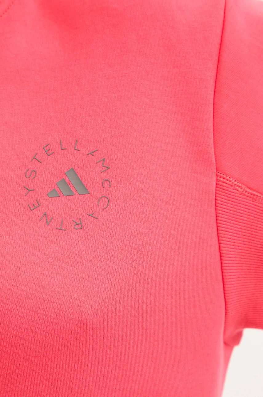 Dukserica adidas by Stella McCartney boja: narančasta, bez uzorka, IW9909