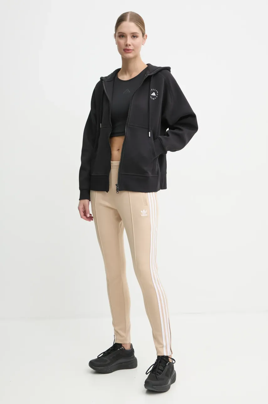 Кофта adidas by Stella McCartney женская цвет чёрный с капюшоном с принтом JF6337 Кофта adidas by Stella McCartney женская цвет чёрный с капюшоном с принтом JF6337
