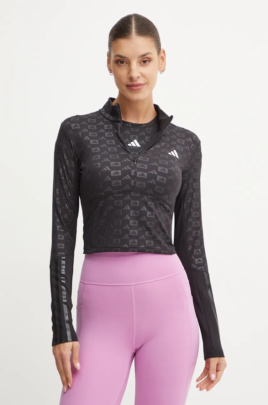 adidas Performance hanorac de antrenament Hyperglam culoarea negru, modelator, IK5501