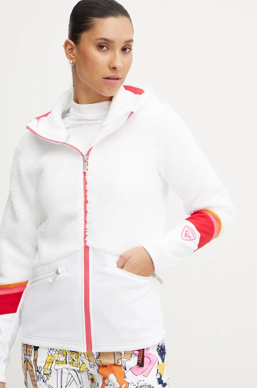 

Спортен суичър Rossignol Wispile в бяло с качулка с десен RLNWL14, Бял