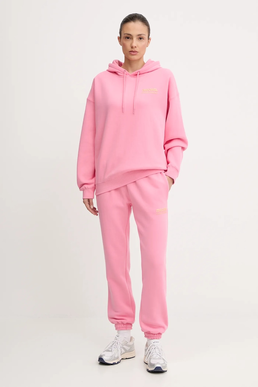 Кофта Rip Curl SURF PUFF HERITAGE цвет бежевый с капюшоном с принтом 06AWFL