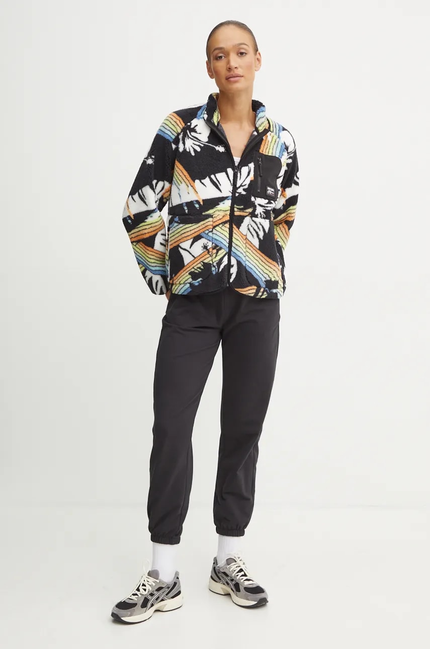 Флисовая кофта Rip Curl HIGH TIDE цвет чёрный узор 075WFL Флисовая кофта Rip Curl HIGH TIDE цвет чёрный узор 075WFL