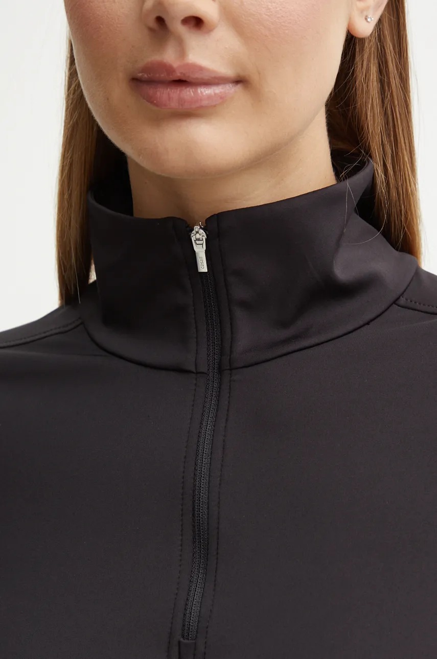 Φούτερ προπόνησης Casall Serene χρώμα: μαύρο, 24110 φωτογραφία