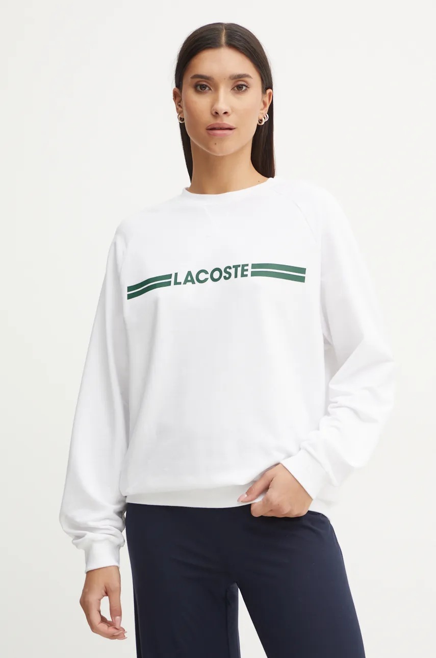 

Суичър Lacoste в бяло с принт SF1472, Бял