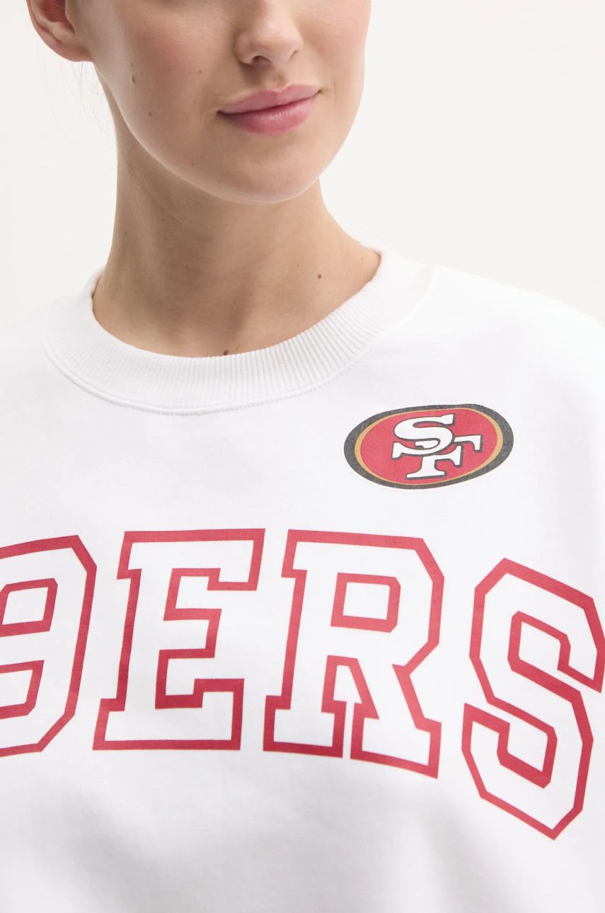 Dukserica Nike San Francisco 49ers za žene, boja: bijela, s tiskom, 01D7-11QR-73-AZ1