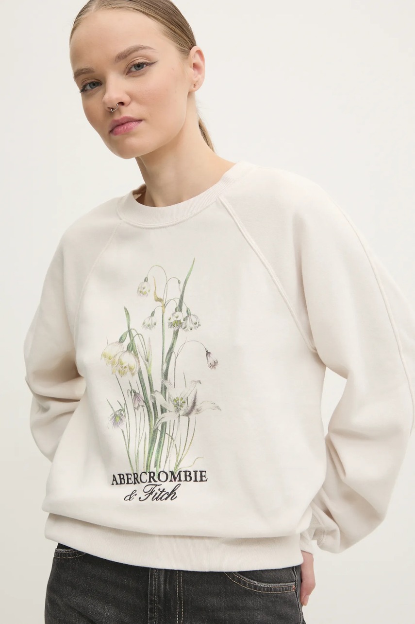 

Суичър Abercrombie & Fitch в бежово KI152-4162, Бежов