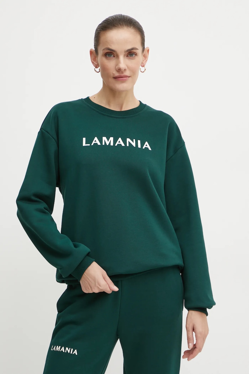 La Mania bluza HAPPY.3 femei, culoarea verde, cu imprimeu, HAPPY.3 La Mania bluza HAPPY.3 femei, culoarea verde, cu imprimeu, HAPPY.3