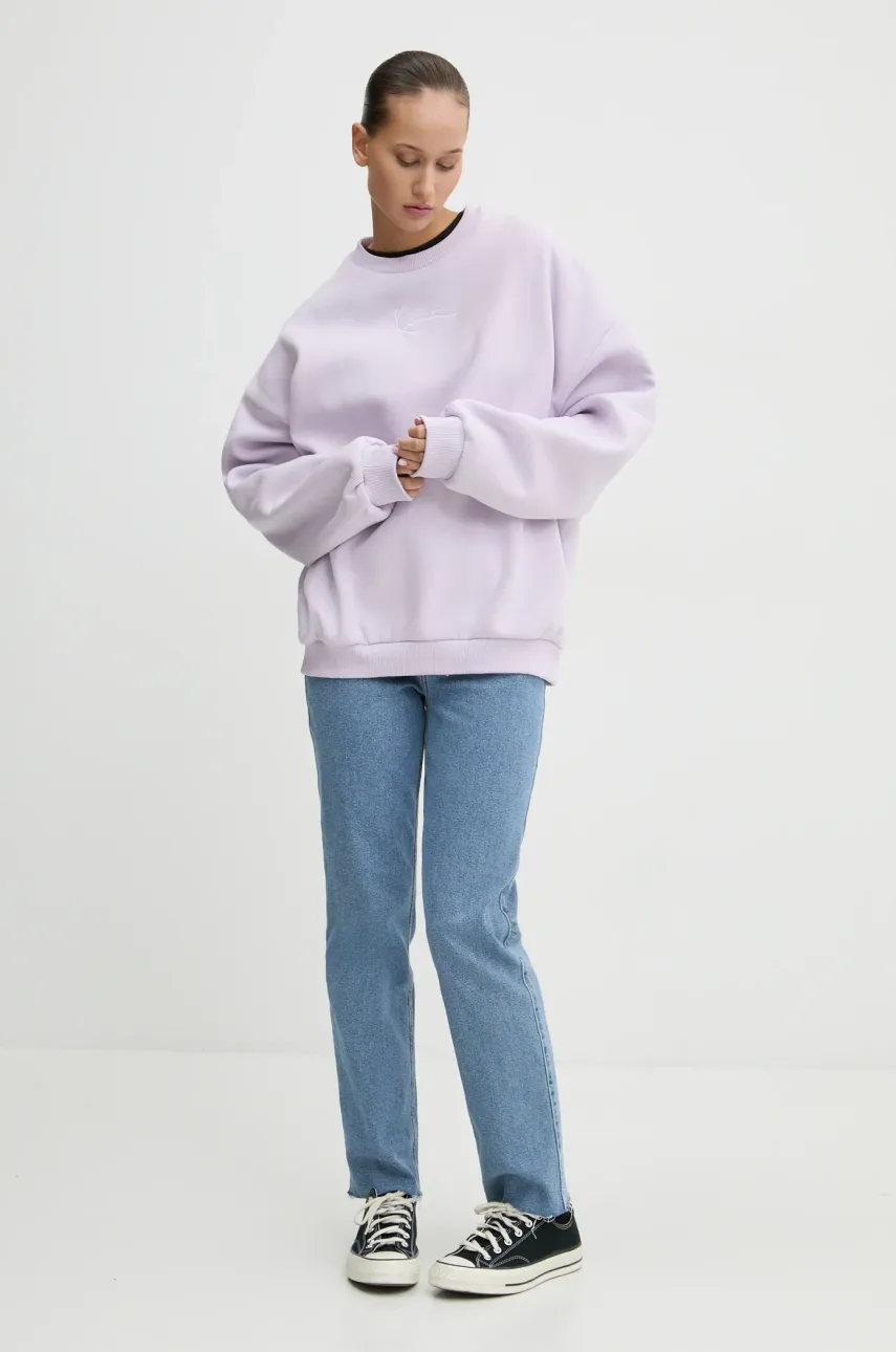 Кофта Karl Kani женская цвет фиолетовый однотонная 61200006 Кофта Karl Kani женская цвет фиолетовый однотонная 61200006