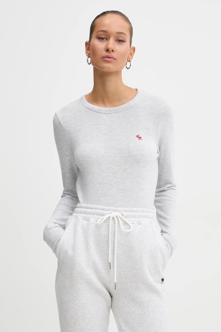 

Блуза с дълги ръкави Abercrombie & Fitch в сиво KI139-4833, Сив