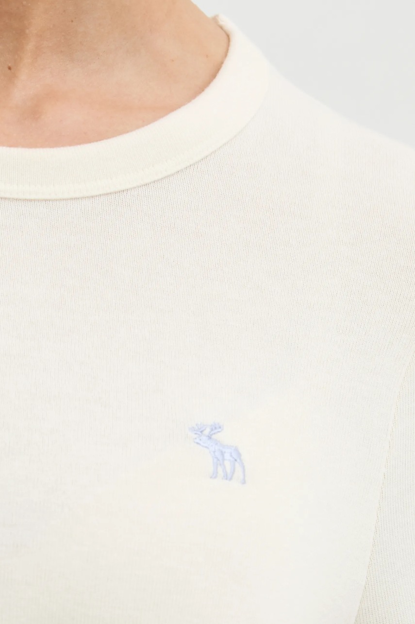 Longsleeve Abercrombie & Fitch χρώμα: μπεζ, KI139-4833 φωτογραφία