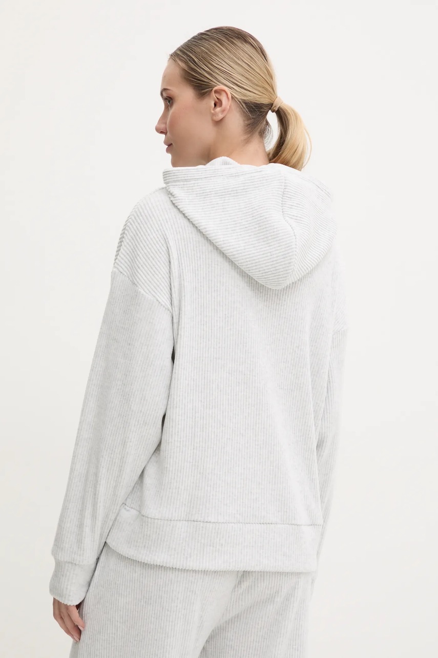 Φούτερ lounge Abercrombie & Fitch χρώμα: γκρι, με κουκούλα, KI152-4215 φωτογραφία