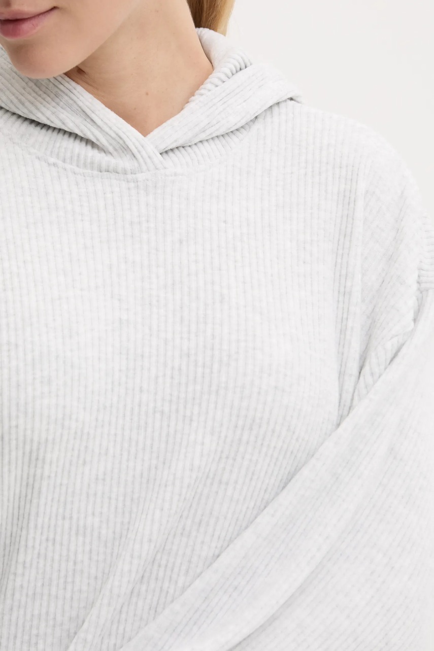 Φούτερ lounge Abercrombie & Fitch χρώμα: γκρι, με κουκούλα, KI152-4215 φωτογραφία