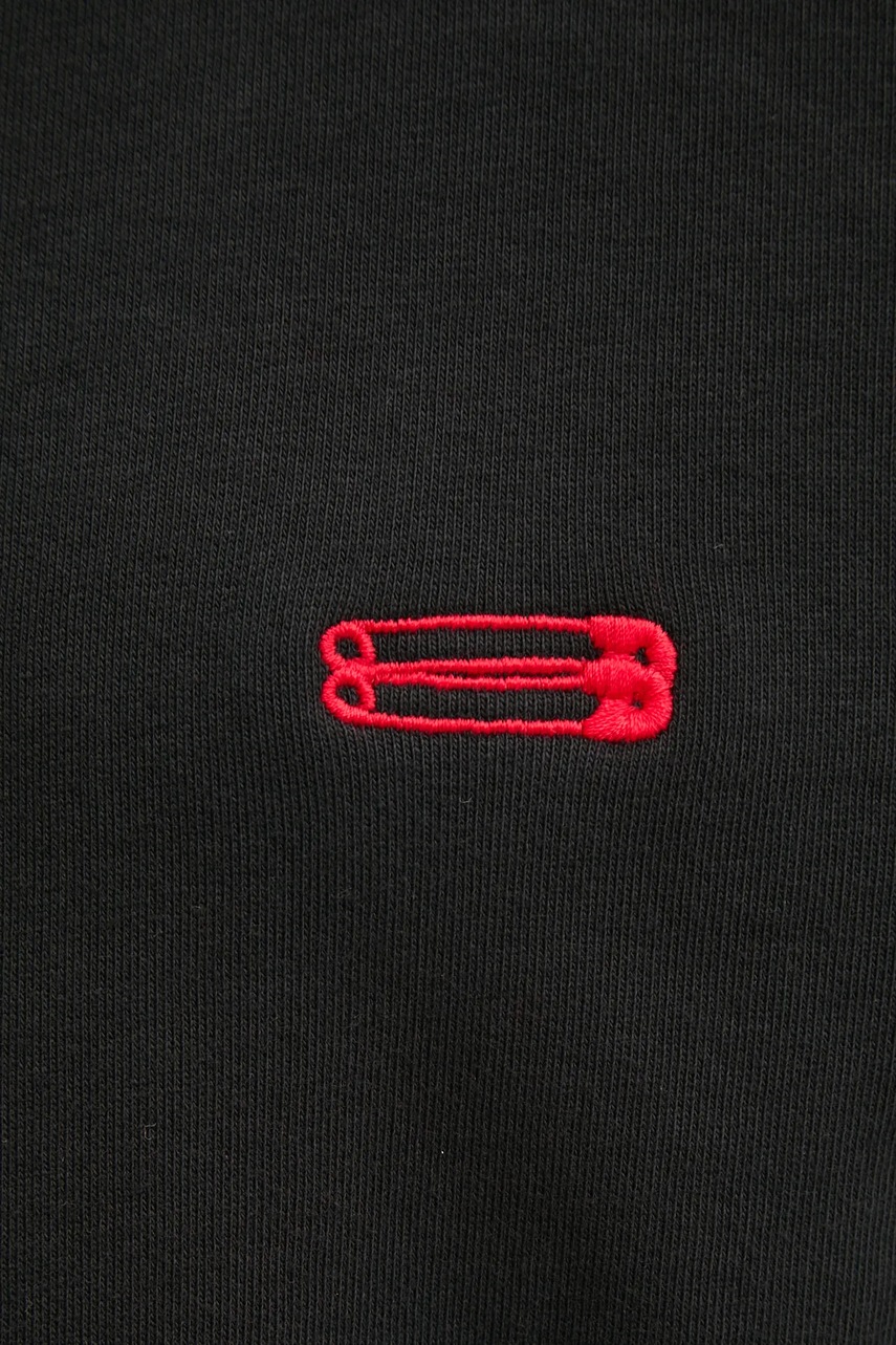 Βαμβακερή μπλούζα K+LUSHA γυναικεία, χρώμα: μαύρο, KLW55002TJF01PX φωτογραφία