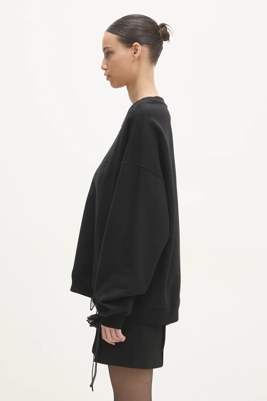 Хлопковая кофта Fiorucci Angel женская цвет чёрный однотонная M01FPSCR188CJ05BK01 Хлопковая кофта Fiorucci Angel женская цвет чёрный однотонная M01FPSCR188CJ05BK01