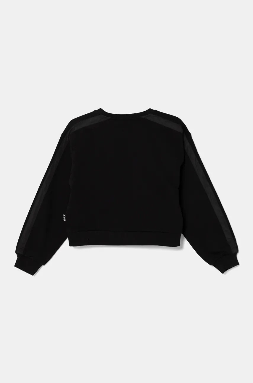 Дитяча кофта EA7 Emporio Armani колір чорний з принтом 6DFM09 FJZUZ