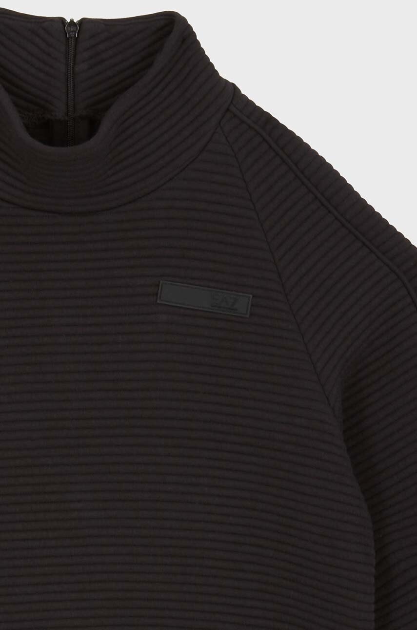 EA7 Emporio Armani gyerek felső fekete, sima, 6DFM14 FJZNZ termék 2. képe