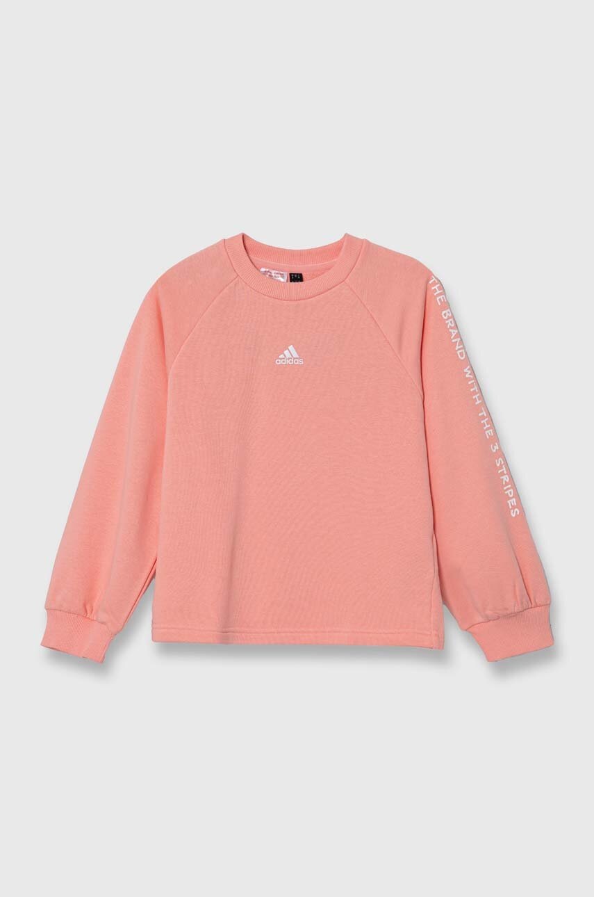 Детская кофта adidas JGAM CREW цвет розовый с принтом IV7044